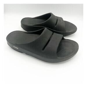 Oofos Slide Comfort Recovery Orthotic Slip On Sandal Black Womens 6